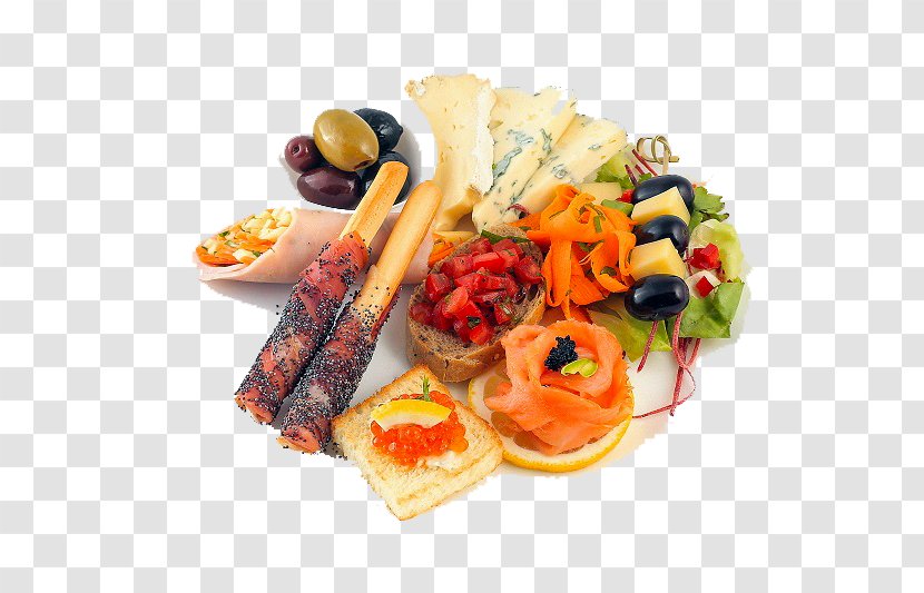 Hors D'oeuvre Vegetarian Cuisine Menu Canapé Full Breakfast - Junk Food Transparent PNG