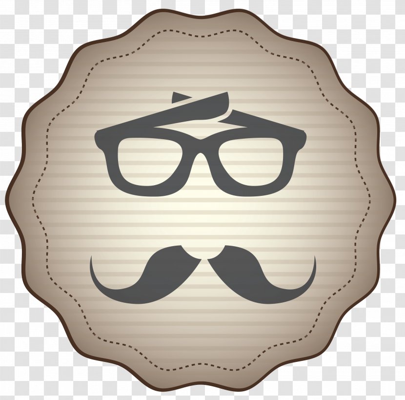 Glasses Illustration - Drawing - Gray Simple Lace Beard Transparent PNG