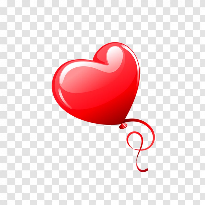 Heart Valentine's Day Balloon Red - Flower - Heart-shaped Transparent PNG