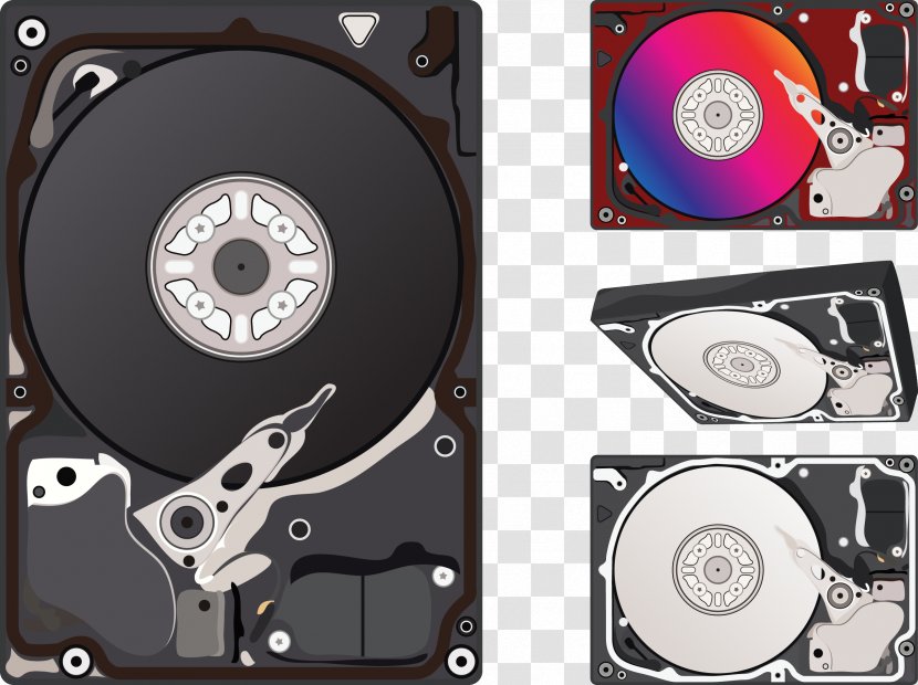 Hard Drives Compact Disc Disk Storage - Solidstate Drive - Vector Computer Accessories Transparent PNG