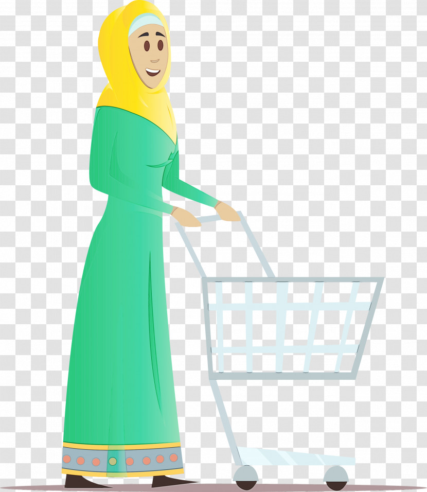 Green Cartoon Standing Cleanliness Transparent PNG