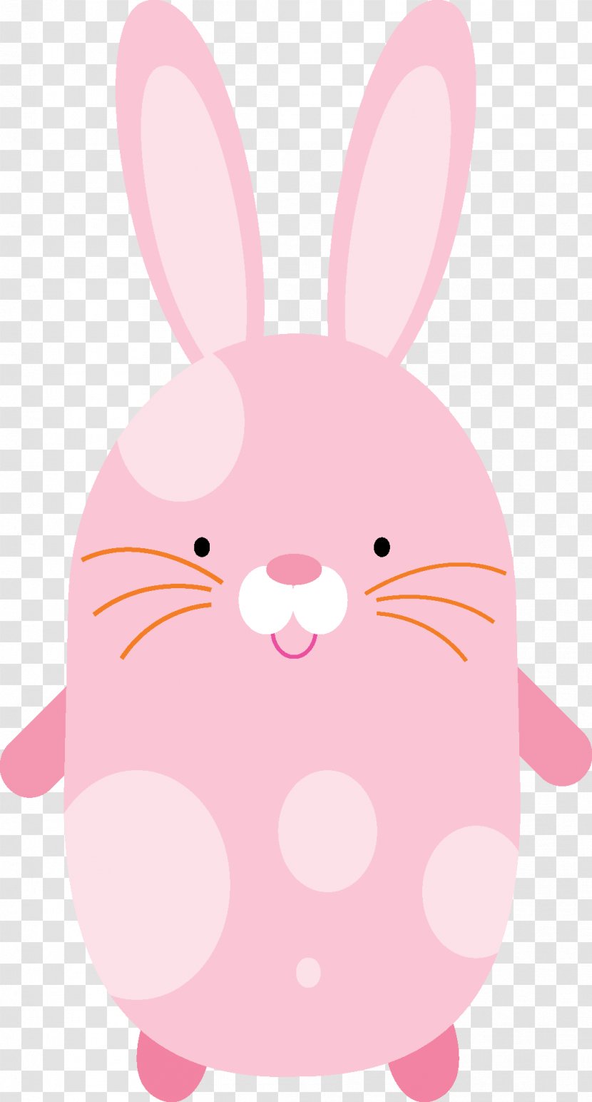 Domestic Rabbit Easter Bunny European - Cartoon - Hand-painted Transparent PNG