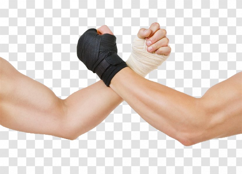 Hand Clasping Arm Wrestling - Heart Transparent PNG