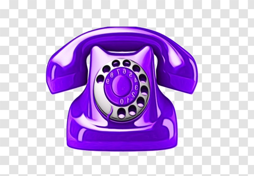 Telephone Cartoon - Magenta Transparent PNG