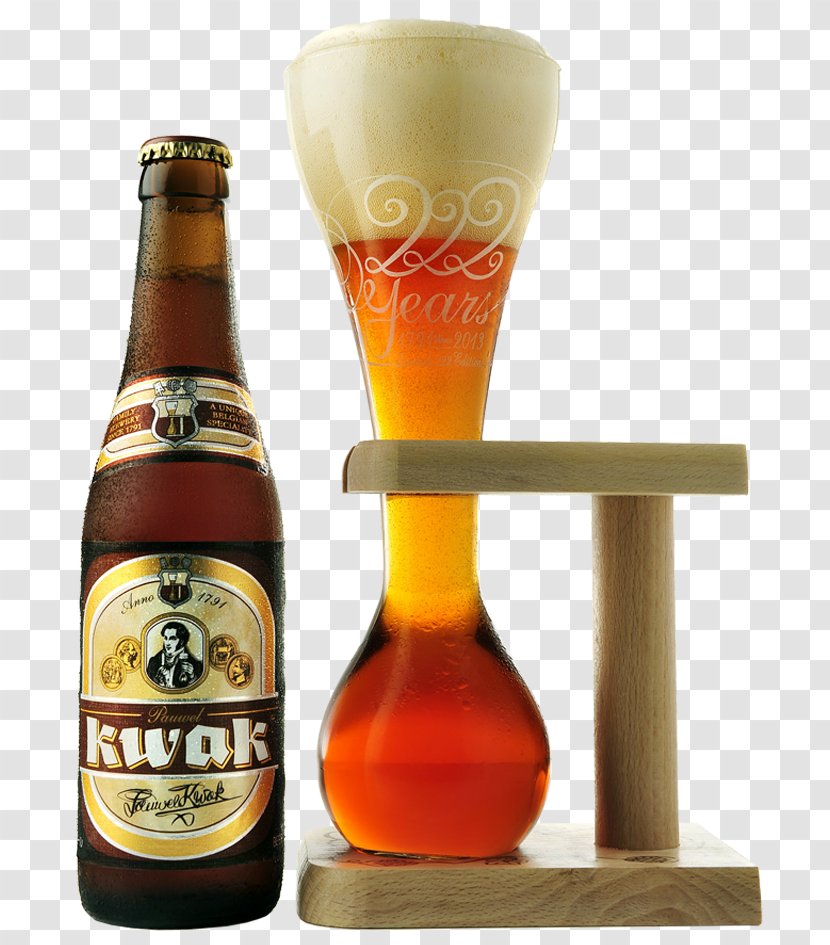 Bosteels Pauwel Kwak Beer Brewery Ale - Glasses Transparent PNG