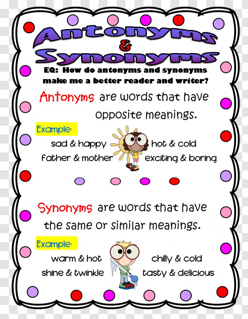 Opposite Dictionary Of Synonyms And Antonyms Homonym Thesaurus Transparent PNG