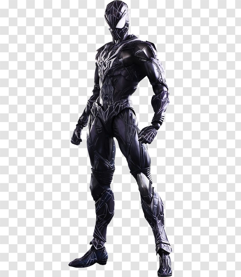 black spiderman toy figure
