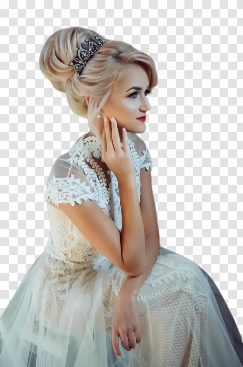 Hair Clothing Hairstyle Dress Headpiece - Blond - Gown Transparent PNG