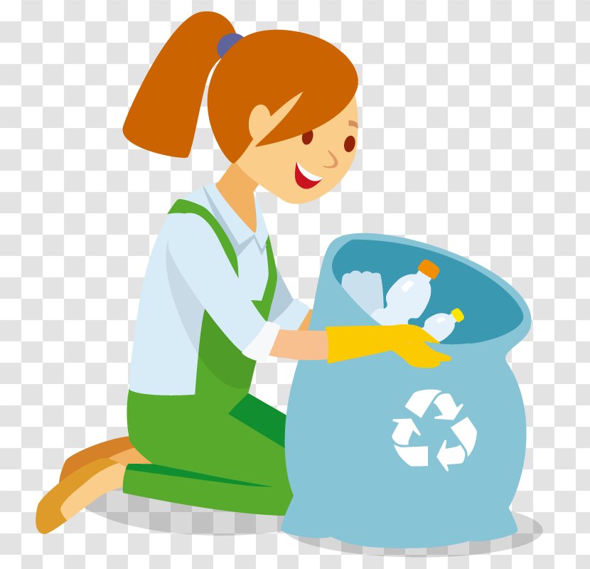 Paper Recycling Plastic Bag Child Waste Hierarchy - Watercolor - Picking Up Girls Transparent PNG