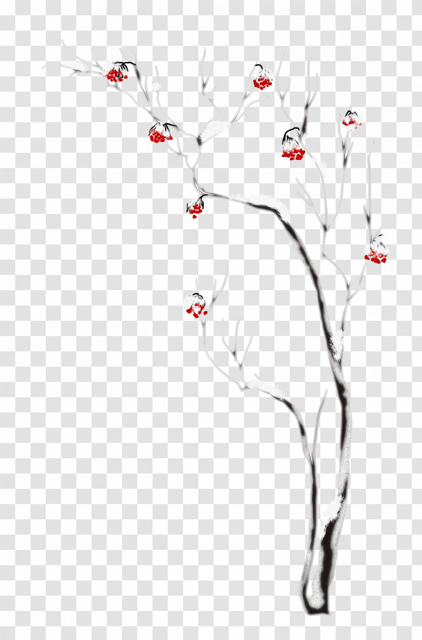 Line Art Flower Cat Petal Character Transparent PNG