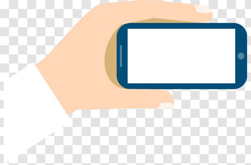 Flat Design Symbol - Communication - Hand And Mobile Phone Elements Transparent PNG