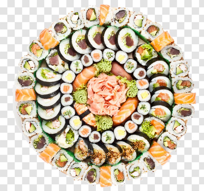 California Roll Vegetarian Cuisine Sushi Hors D'oeuvre Platter - Appetizer - Menu Transparent PNG