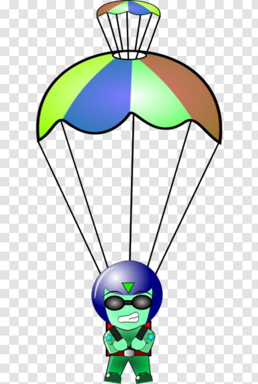 Parachuting Parachute Paratrooper Clip Art - Green Transparent PNG