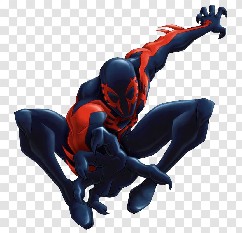 Spider-Man 2099 Miles Morales Spider-Verse Ultimate Marvel - Spiderman - Spider-man Transparent PNG