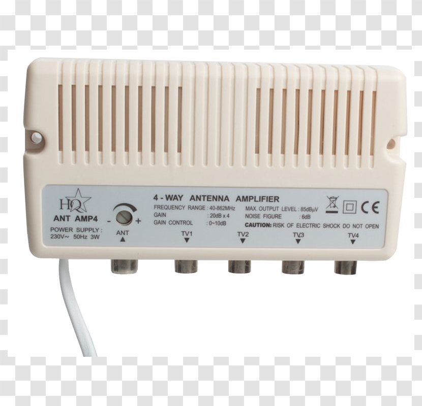 RF Modulator Aerials /////ANTENNA AMPLIFIER 4-WAY - Antenna Amplifier - Microwave Transparent PNG