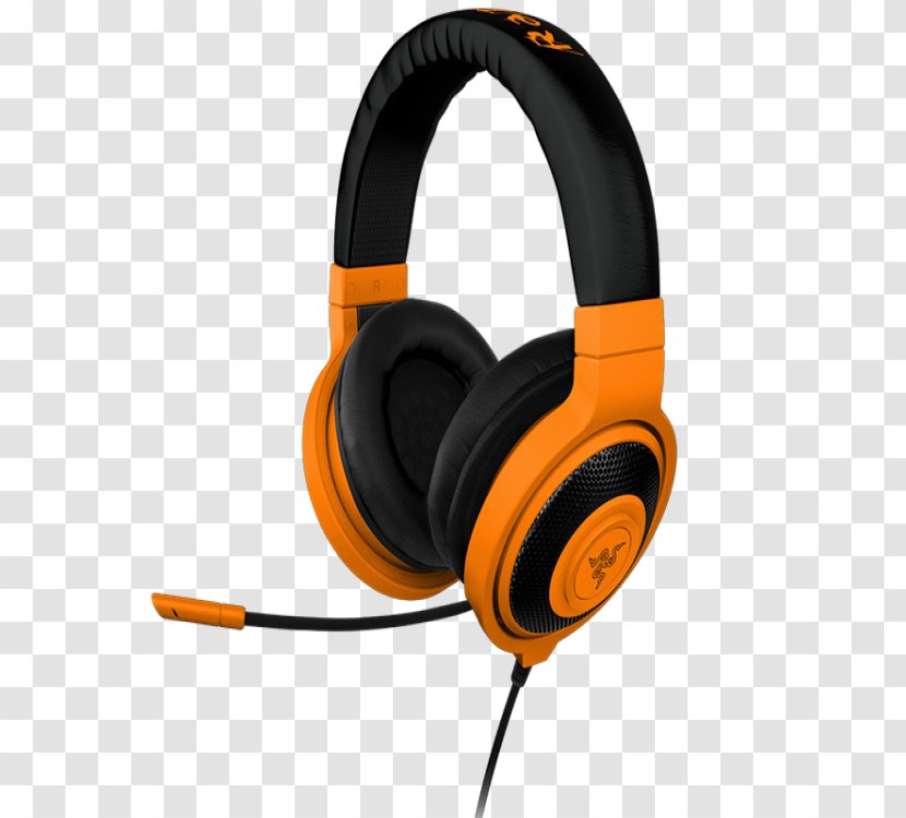Razer Kraken Pro V2 Headphones Inc. Headset - Orange - Wireless Transparent PNG