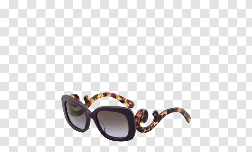 Goggles Sunglasses Prada Fashion - Ultraviolet - Retro Pattern Temple Glasses Transparent PNG