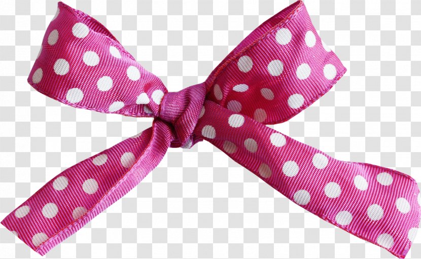 Bow Tie Polka Dot Hair Ribbon Pink M Transparent PNG