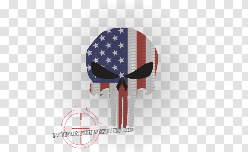 Punisher Flag Of The United States Decal - Stencil - Skull Transparent PNG