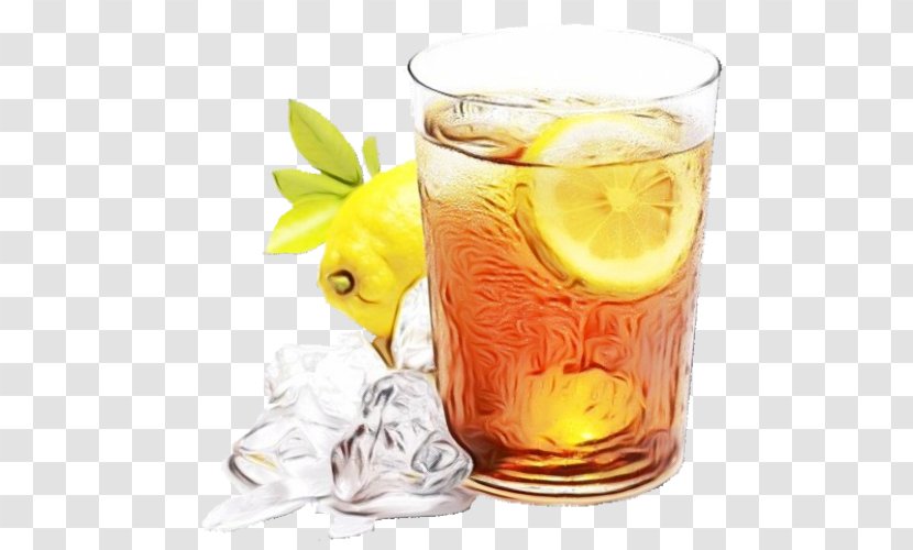 Lemon Tea - Fizzy Drinks - Old Fashioned Glass Fizz Transparent PNG