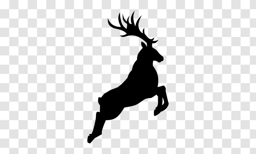 Reindeer Rudolph Silhouette - Royaltyfree - Deer Transparent PNG