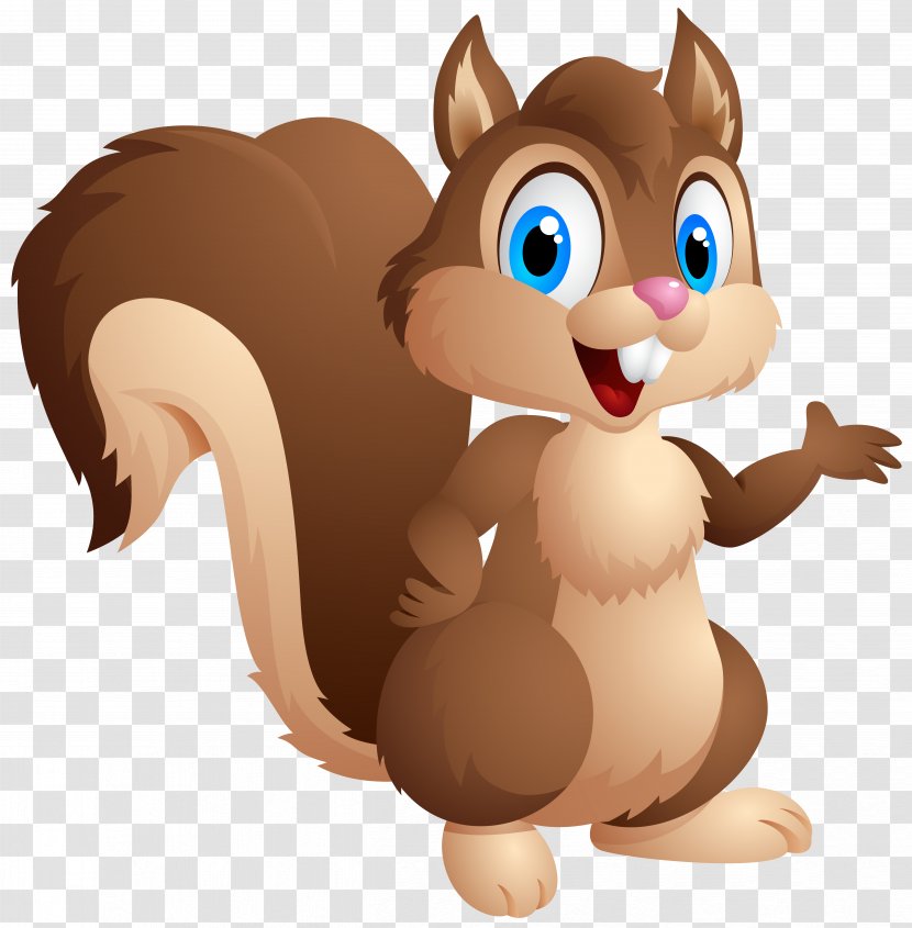 Chipmunk Cartoon Eastern Gray Squirrel Clip Art - Animation - Cute Clipart Image Transparent PNG