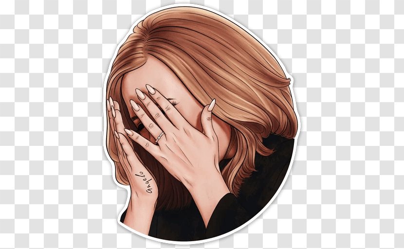 Sticker Telegram SAD! Brown Hair Coloring - Tree - Adele Transparent Images Transparent PNG