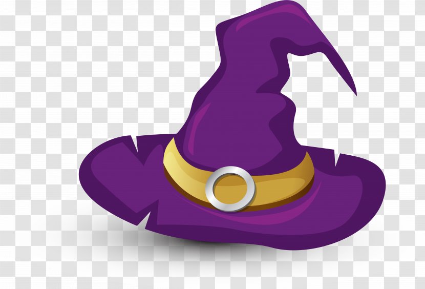 Witch Hat Halloween - Violet Transparent PNG