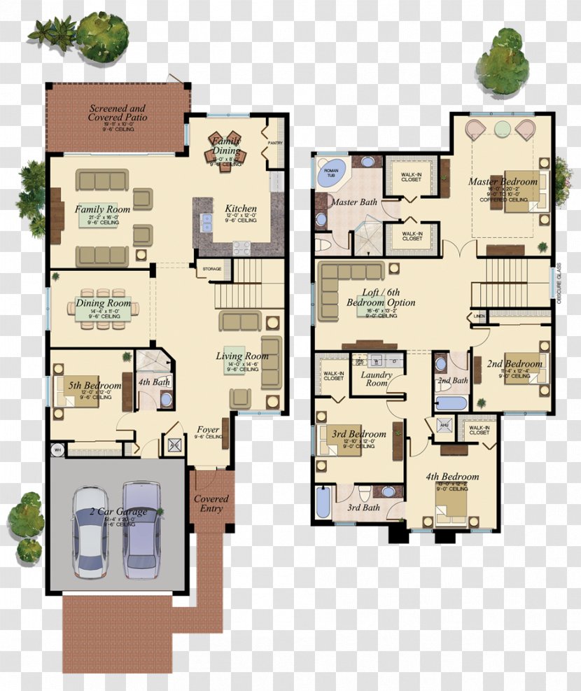 Floor Plan Naples House - Real Estate Transparent PNG