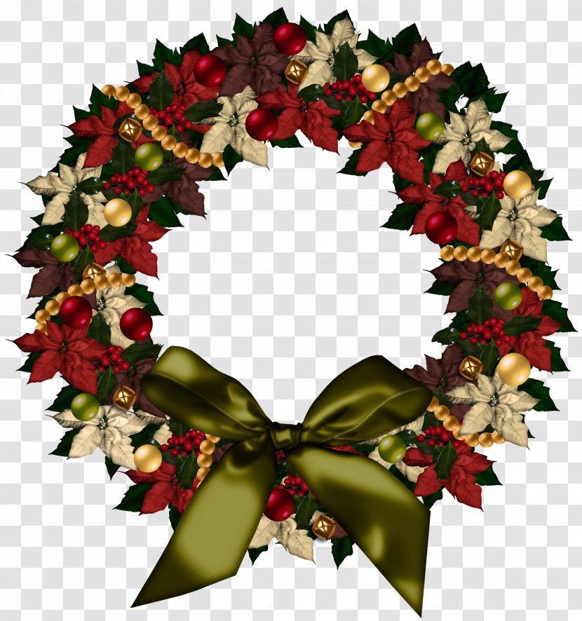 Christmas Wreath Garland Clip Art Transparent PNG