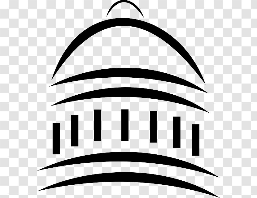 United States Capitol Dome Wisconsin State Georgia Clip Art - Monochrome Transparent PNG