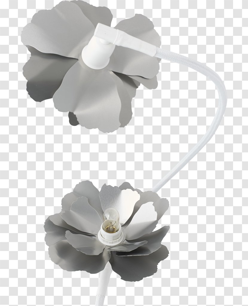 Garland Electric Light Flower White - Black And Transparent PNG