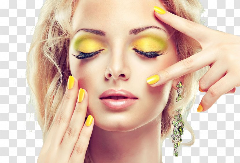 Makeup Brush Cosmetics Eye Shadow Face Powder - Watercolor - Model Transparent PNG