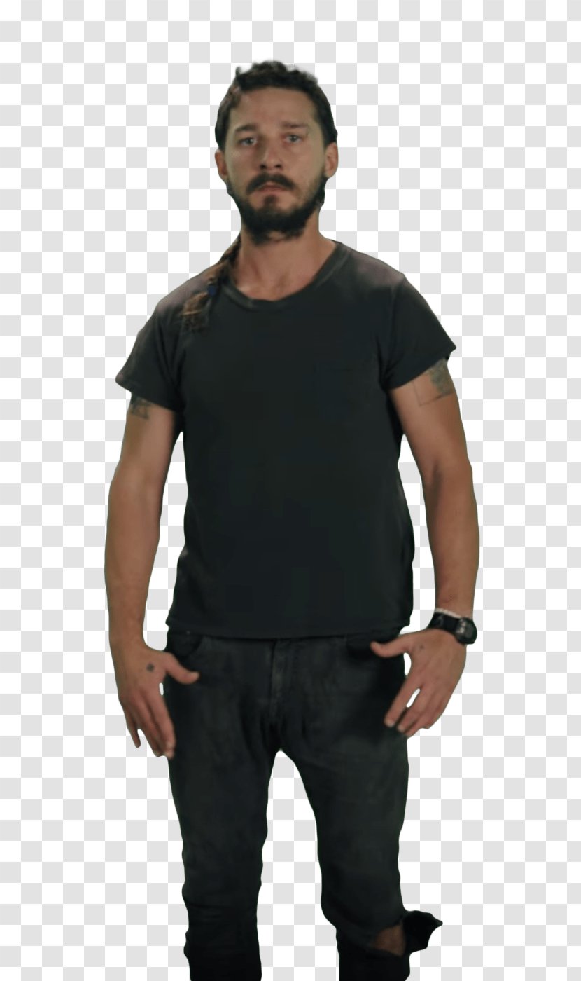 Shia LaBeouf T-shirt Just Do It - Neck - Labeouf Transparent PNG