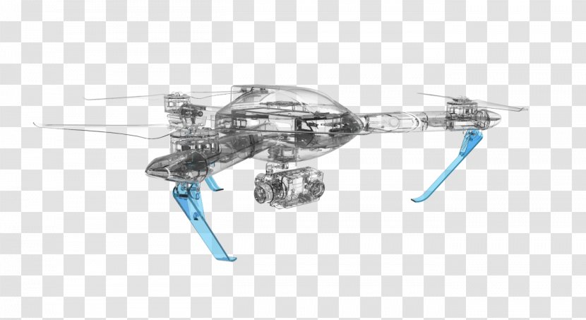 Helicopter Rotor Unmanned Aerial Vehicle Airplane Flight - Rotorcraft Transparent PNG