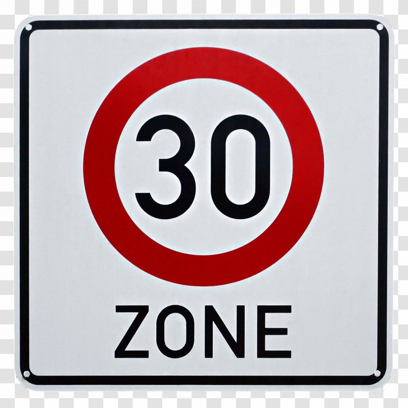30 Km/h Zone Traffic Sign Speed Limit Stock Photography - War Transparent PNG