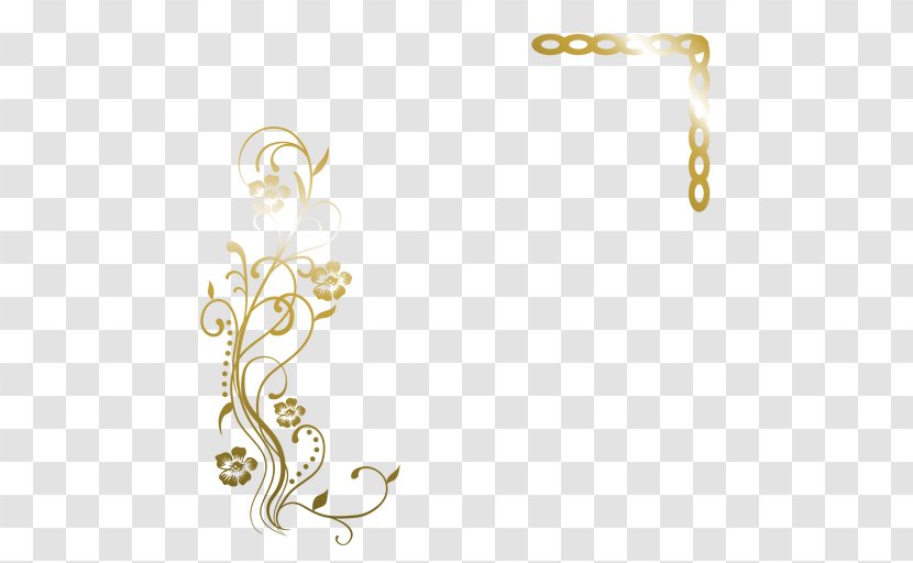 Jewellery Flower - Body Jewelry - Golden Flowers Transparent PNG