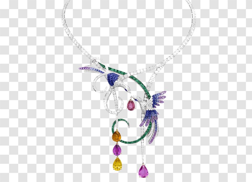 Bird Van Cleef & Arpels Earring Jewellery Gemstone - Watch - Droplets Necklace Transparent PNG