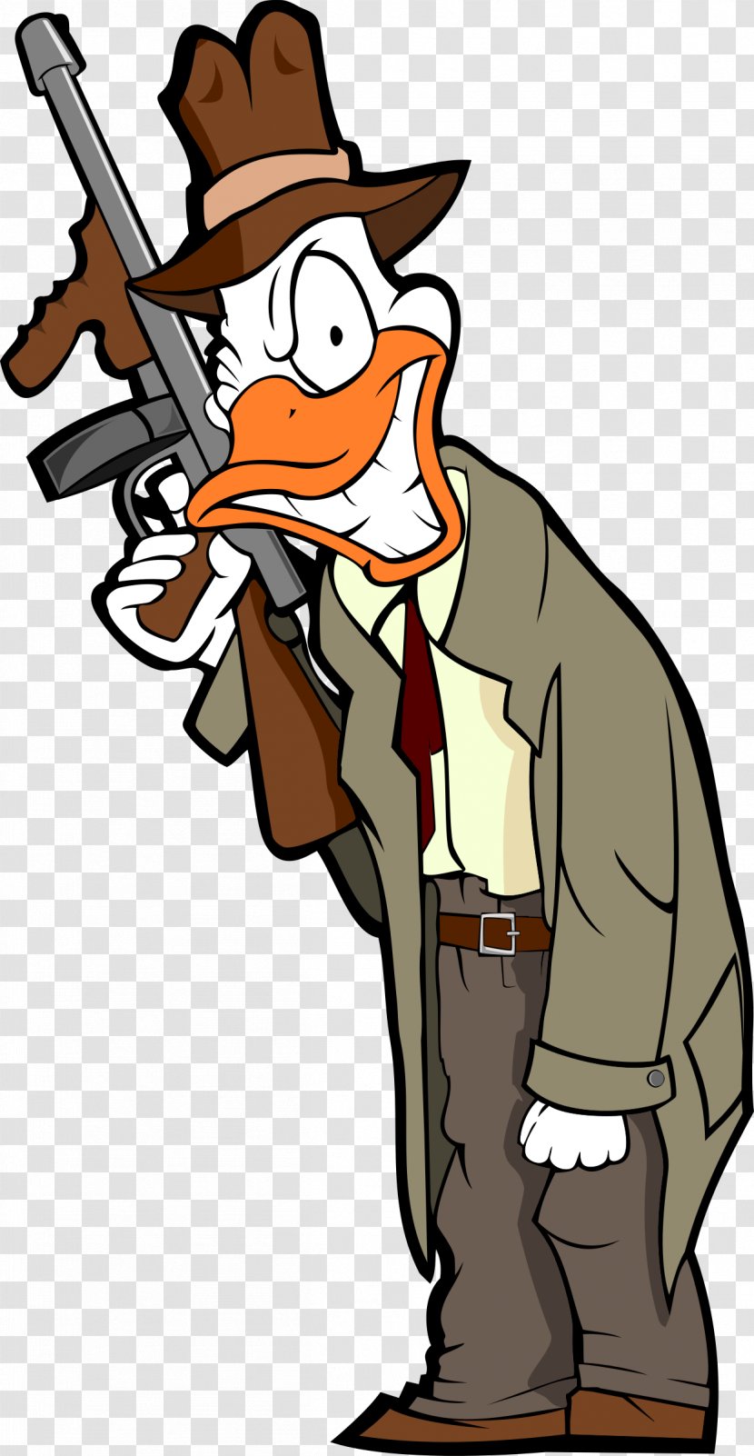 Donald Duck Gangster Clip Art - Shadow Transparent PNG