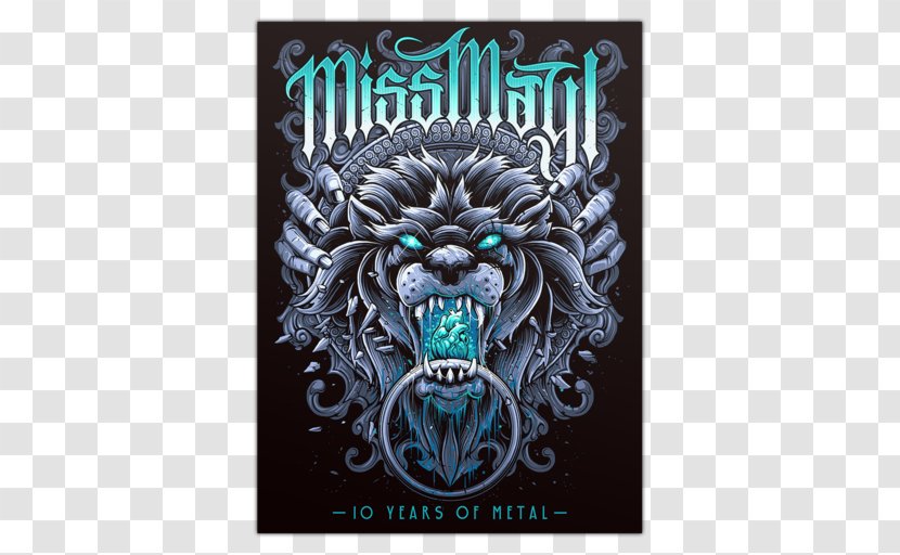 Miss May I Poster Graphic Design Avenged Sevenfold Monument - Teal - Screen Printing Transparent PNG