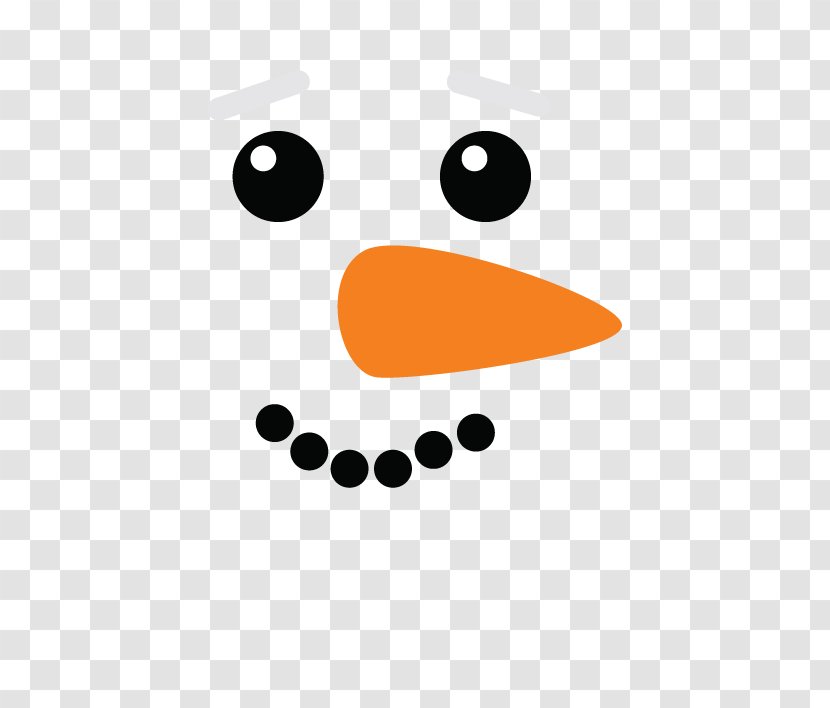 Snowman Christmas Nose - Orange - Expression Vector Transparent PNG