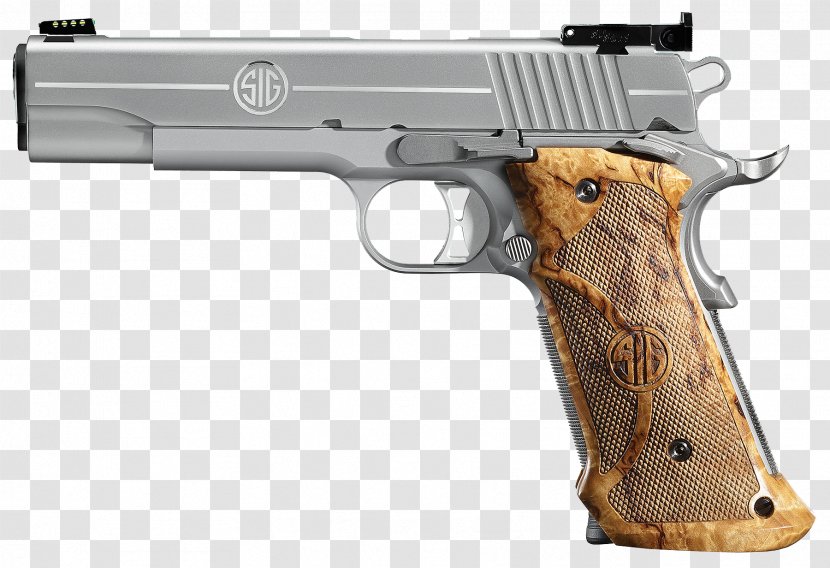 SIG Sauer 1911 .45 ACP Semi-automatic Pistol Firearm - Revolver - Handgun Transparent PNG