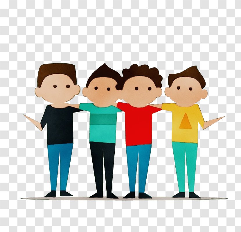 Cartoon People Clip Art Male Friendship - Animated Child Transparent PNG
