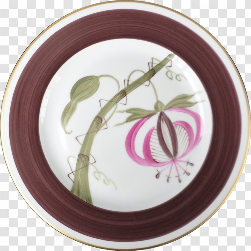 Plate Platter Porcelain Tableware - Purple Transparent PNG