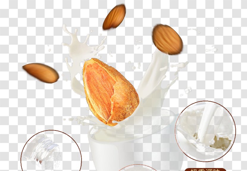 Almond Milk Apricot Kernel - Food - Background Of Transparent PNG