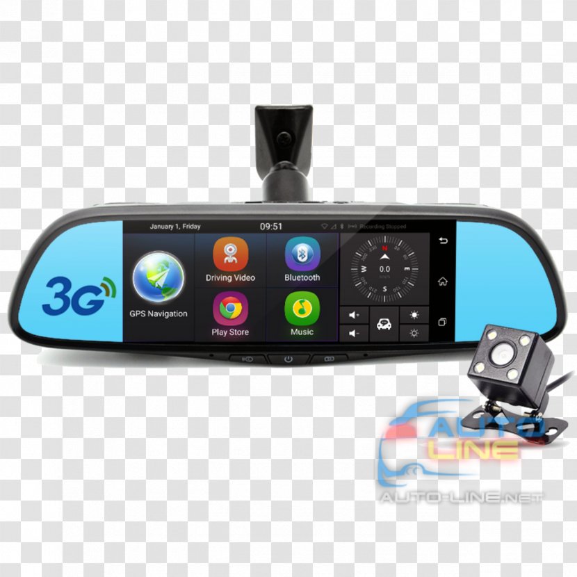 GPS Navigation Systems Car Digital Video Recorders Dashcam Camera - Rearview Mirror Transparent PNG