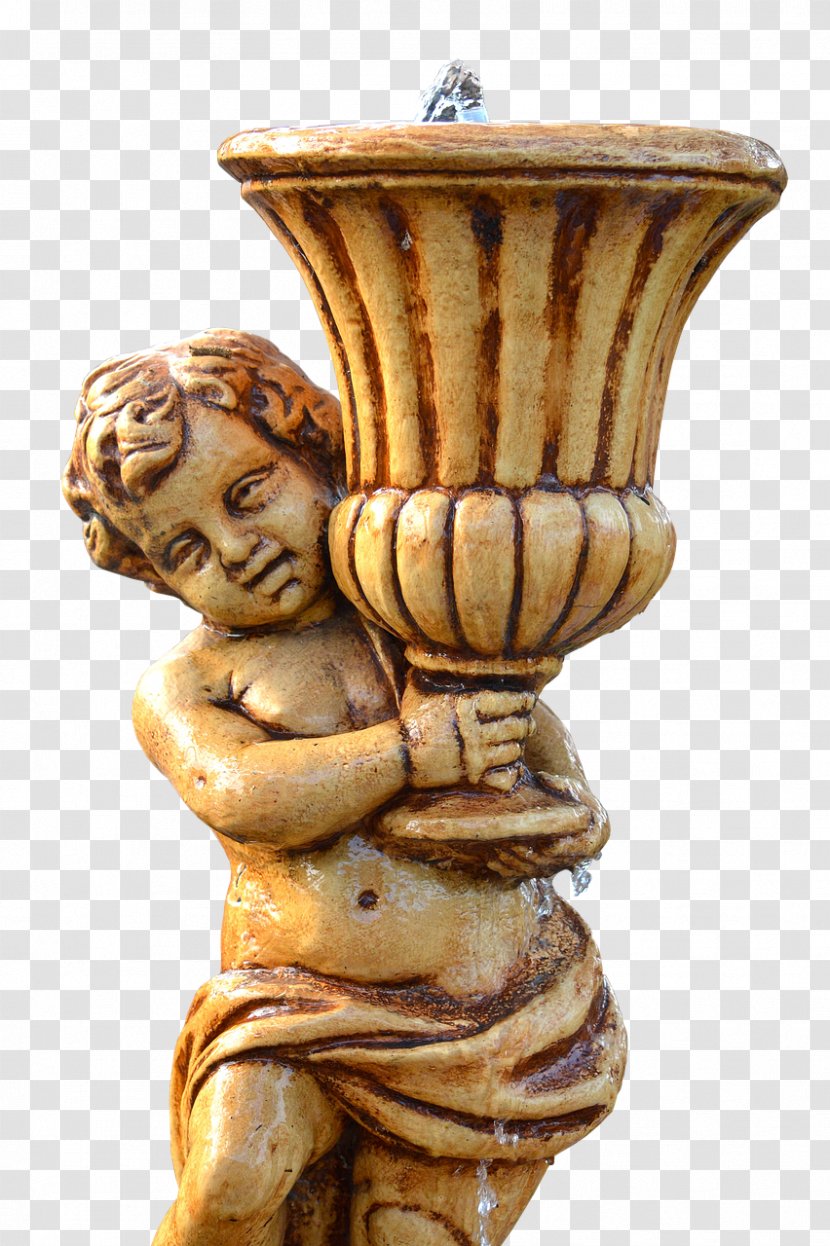 Stone Sculpture Statue Fountain Water Feature - Carving Transparent PNG