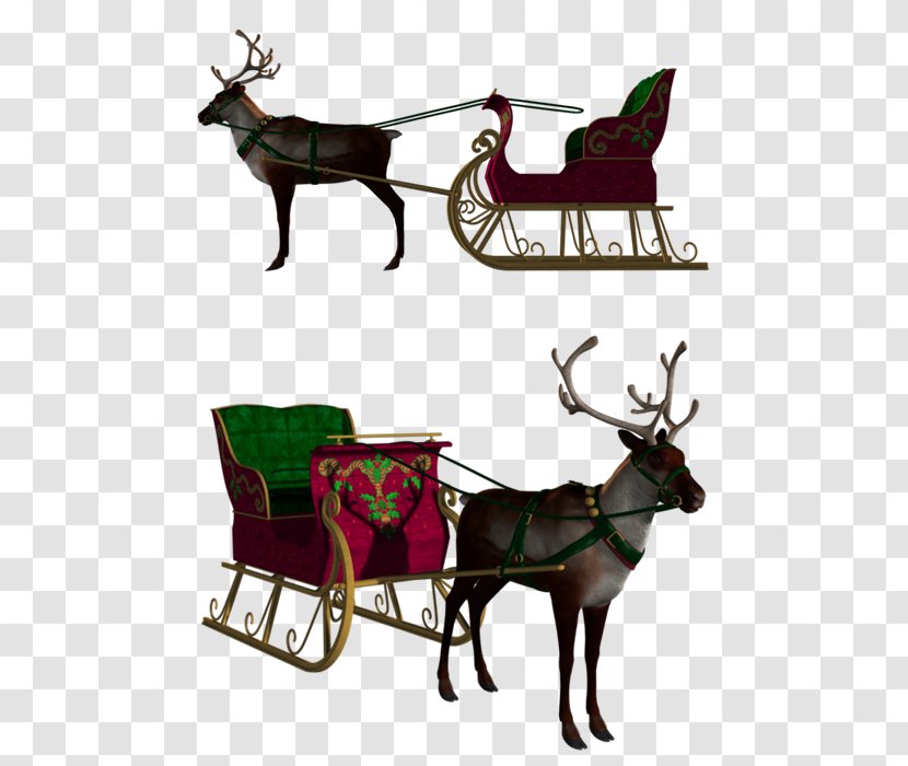 Reindeer Christmas - Deer - Pull Carts Creative Festival Transparent PNG