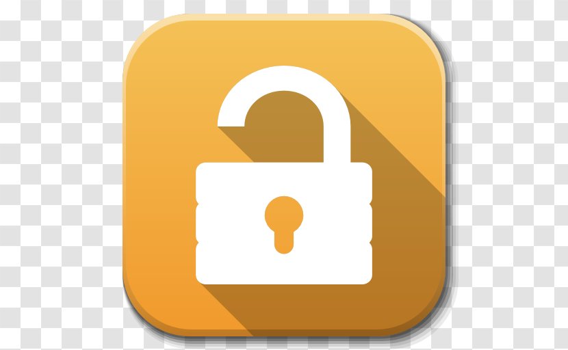 Lock Symbol Yellow - Installation - Apps Unlock Transparent PNG