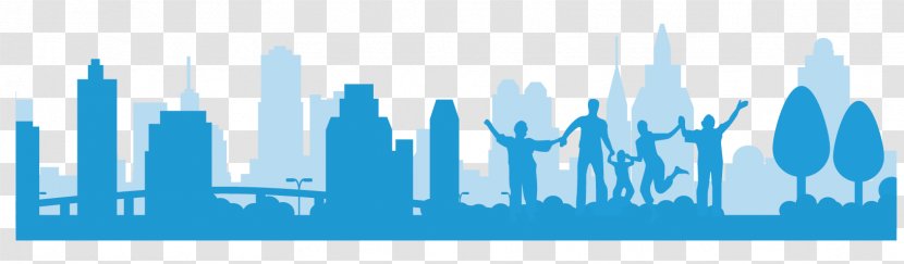 Architecture Silhouette Blue - Metropolis - City Building Silhouettes Lateral Material Transparent PNG